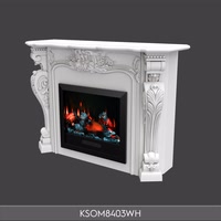 KSOM8403WH Poliüretan Klasik Dekoratif Şömine Çerçevesi